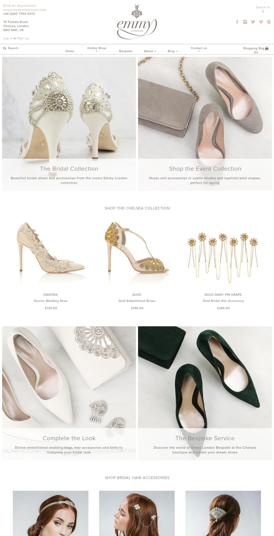 emmyshoes.biz shopify website screenshot