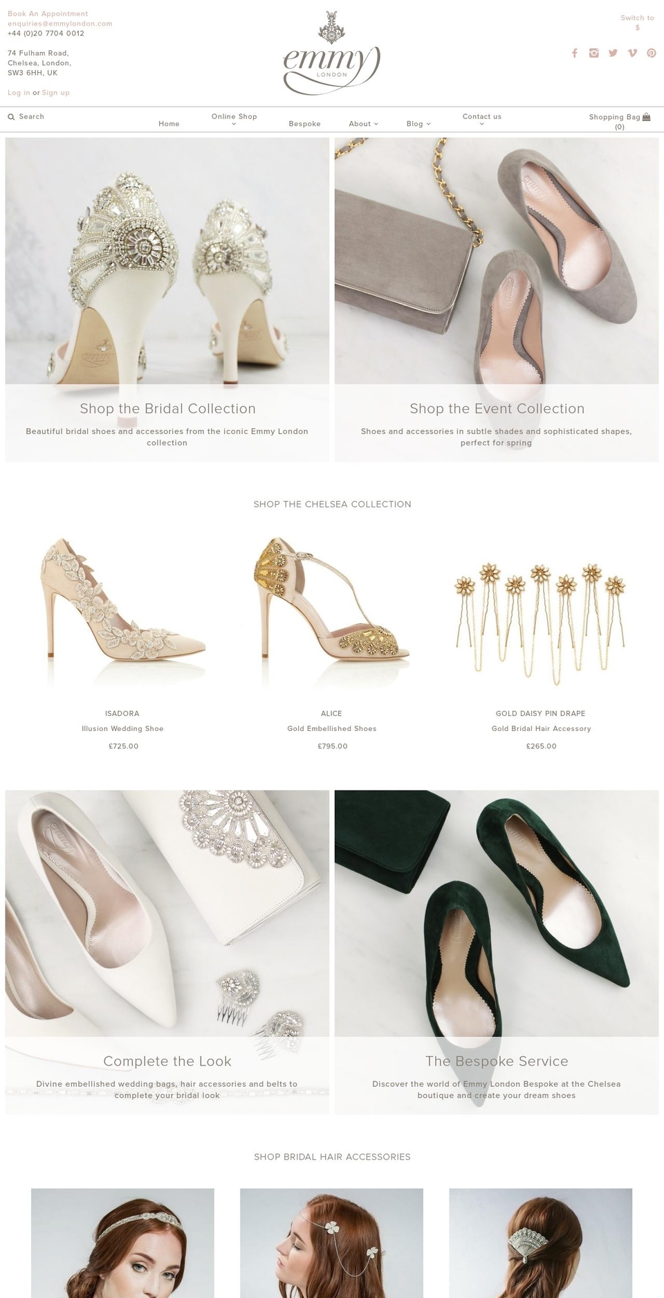 Emmy London - Updated Megamenu Shopify theme site example emmyshoes.co.uk