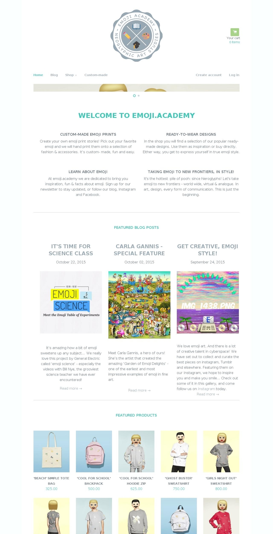 emojiacademy.com shopify website screenshot
