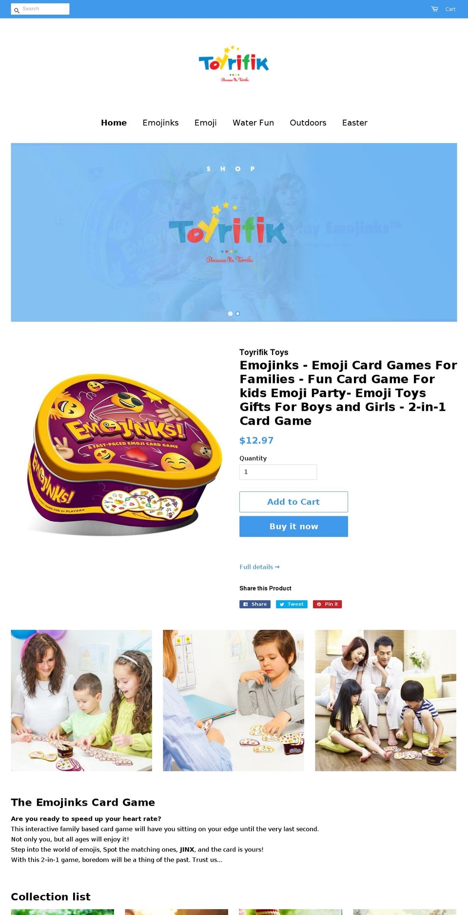emojiblaster.com — Shopify storefront screenshot