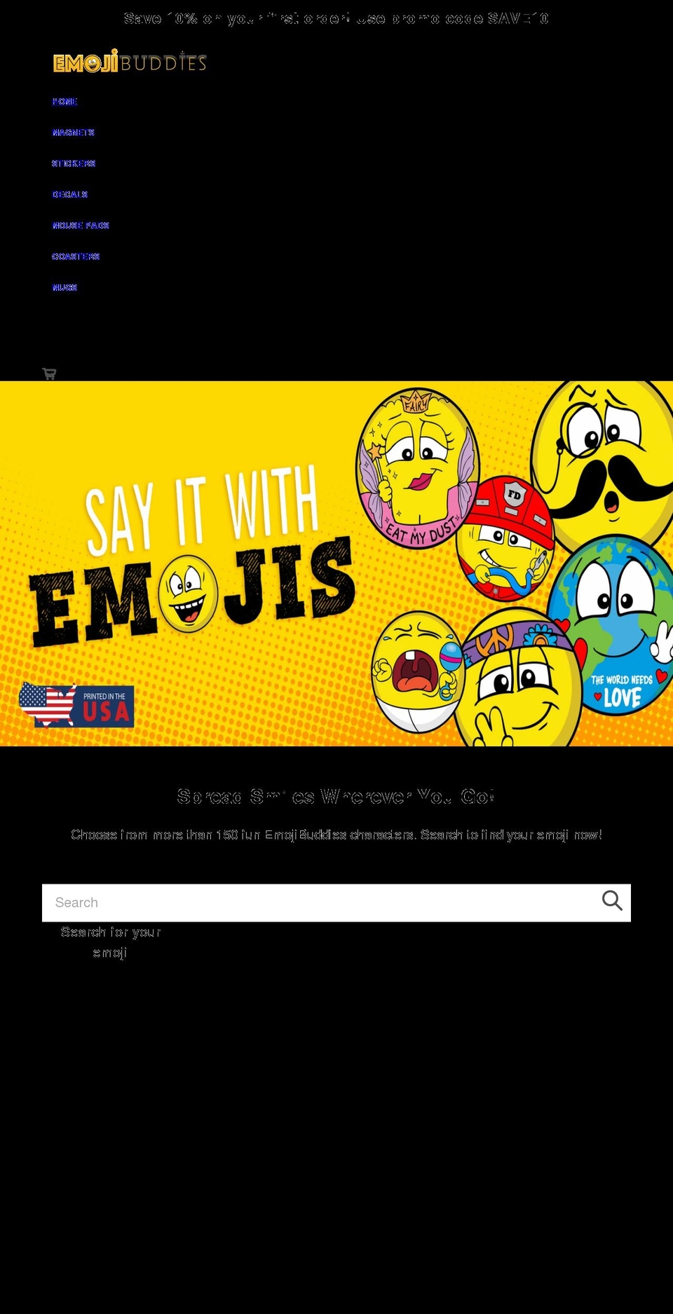 emojibuddies.com shopify website screenshot