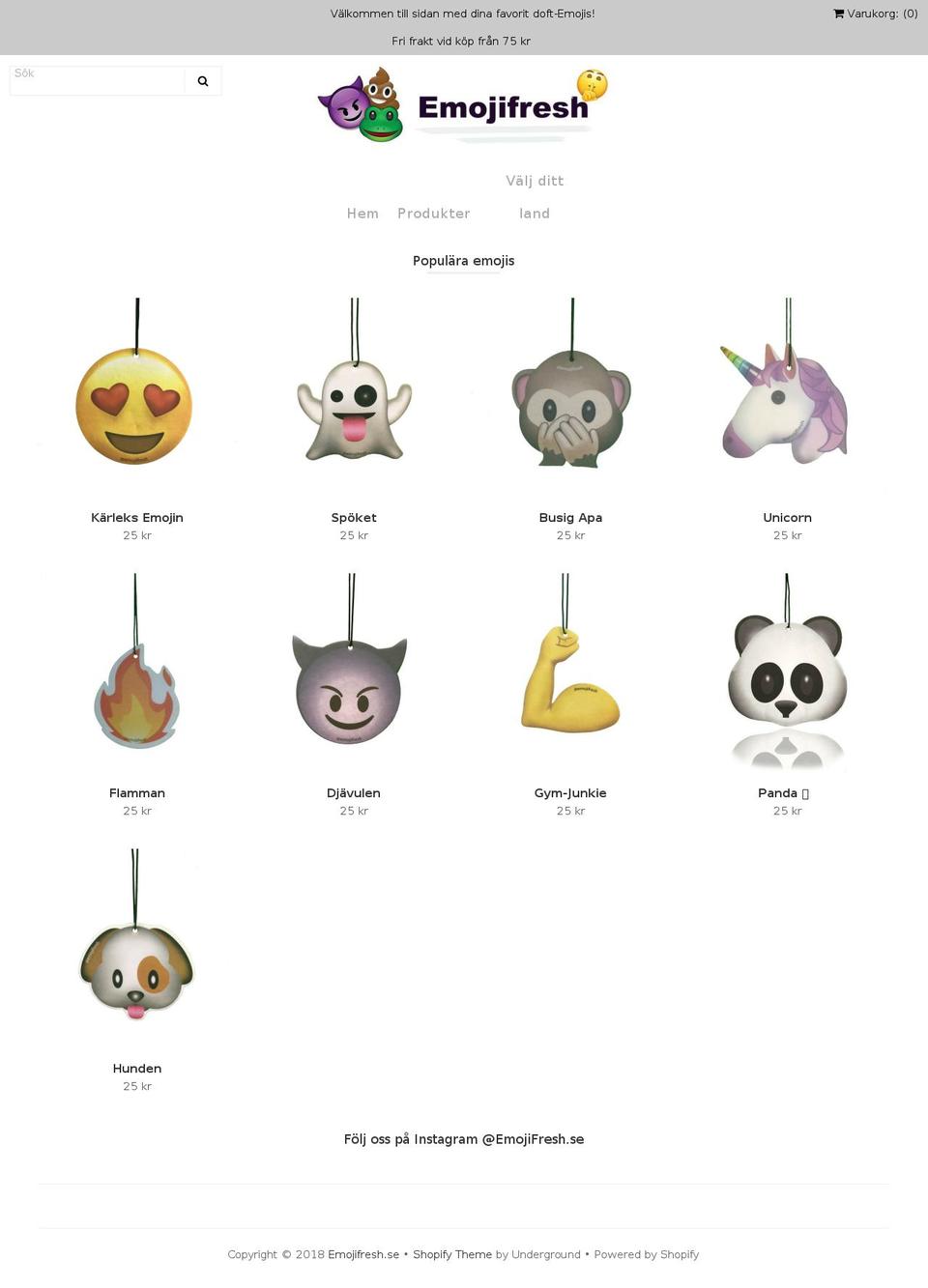 emojifresh.se shopify website screenshot