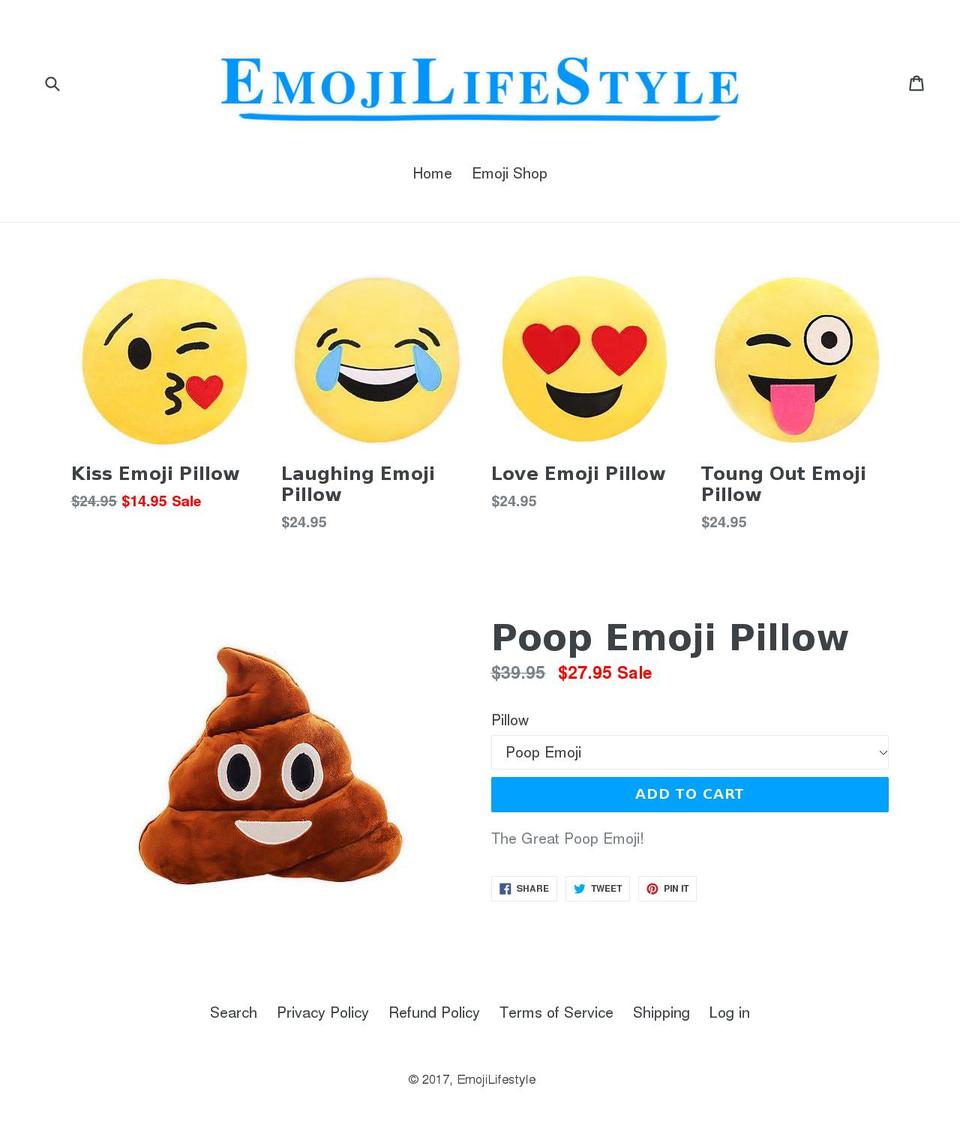 emojilifestyle.com shopify website screenshot