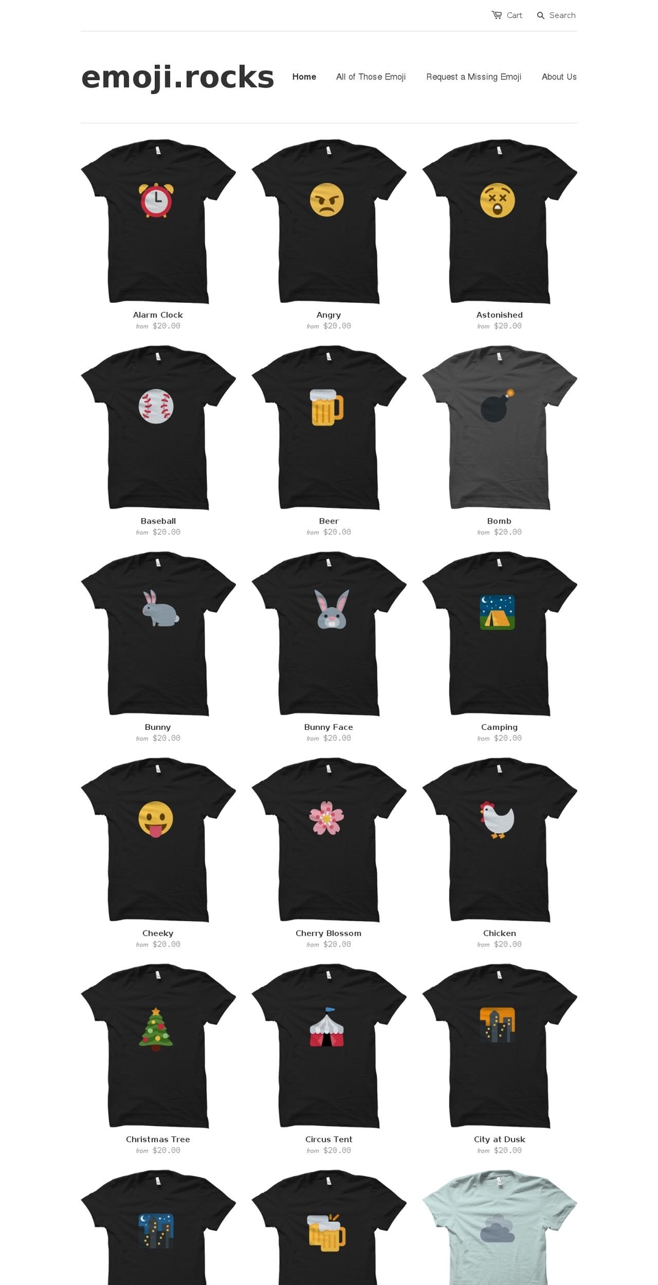emojirocks.com shopify website screenshot