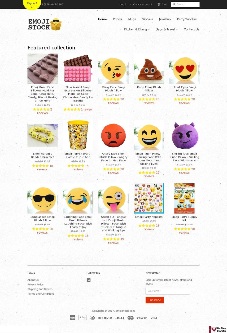 emojistock.com shopify website screenshot