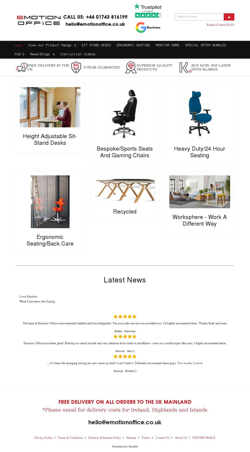 emotionoffice.co.uk shopify website screenshot
