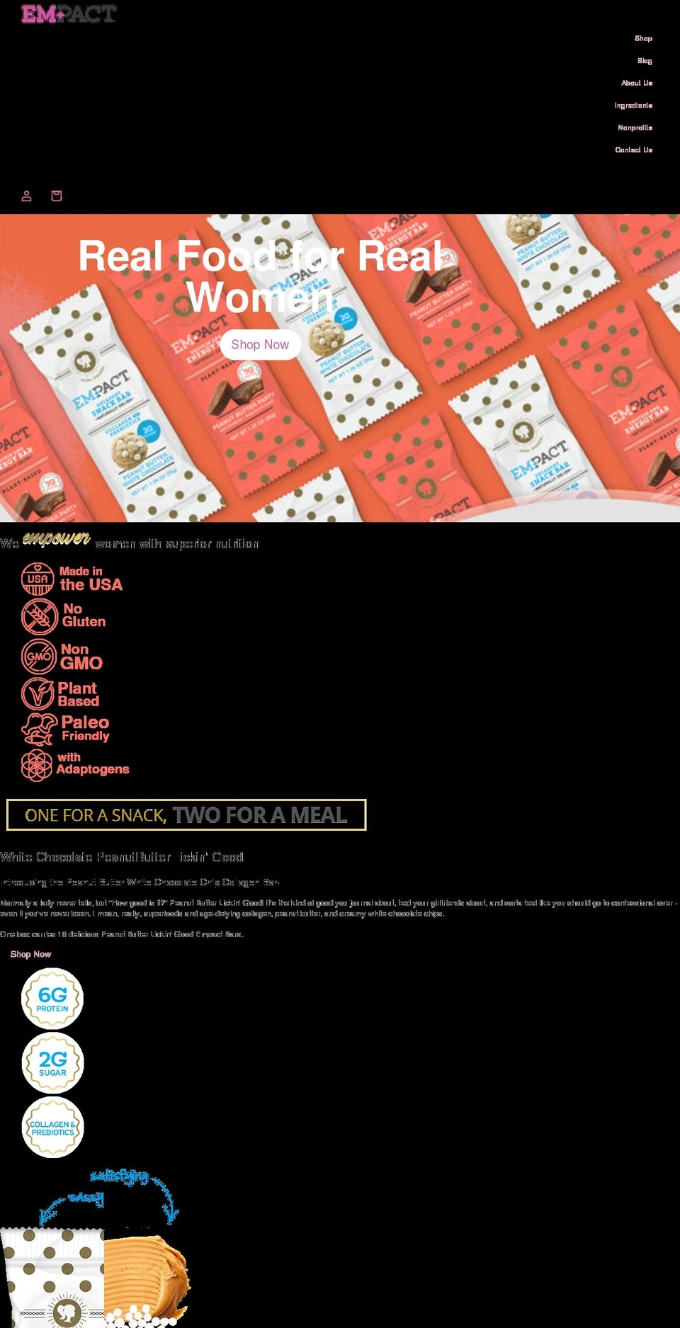 empactbars.myshopify.com — Shopify storefront screenshot