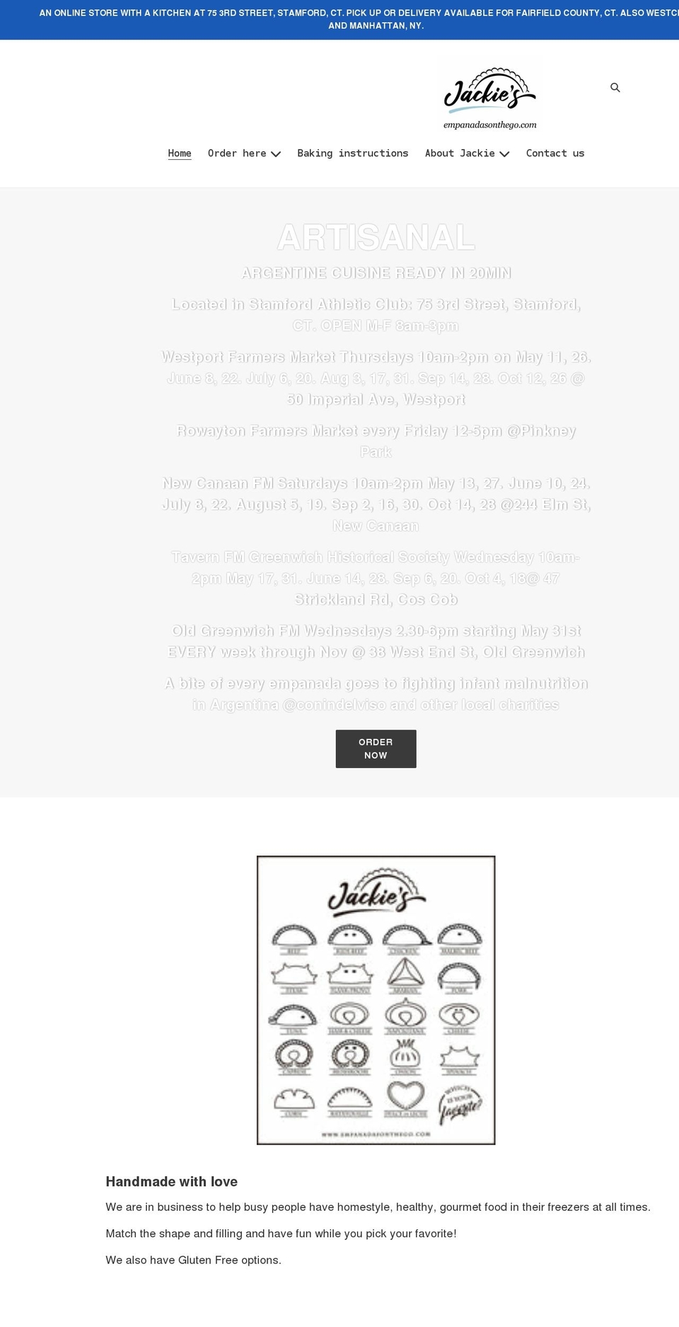 PAGINA Shopify theme site example empanadas-on-the-go.myshopify.com