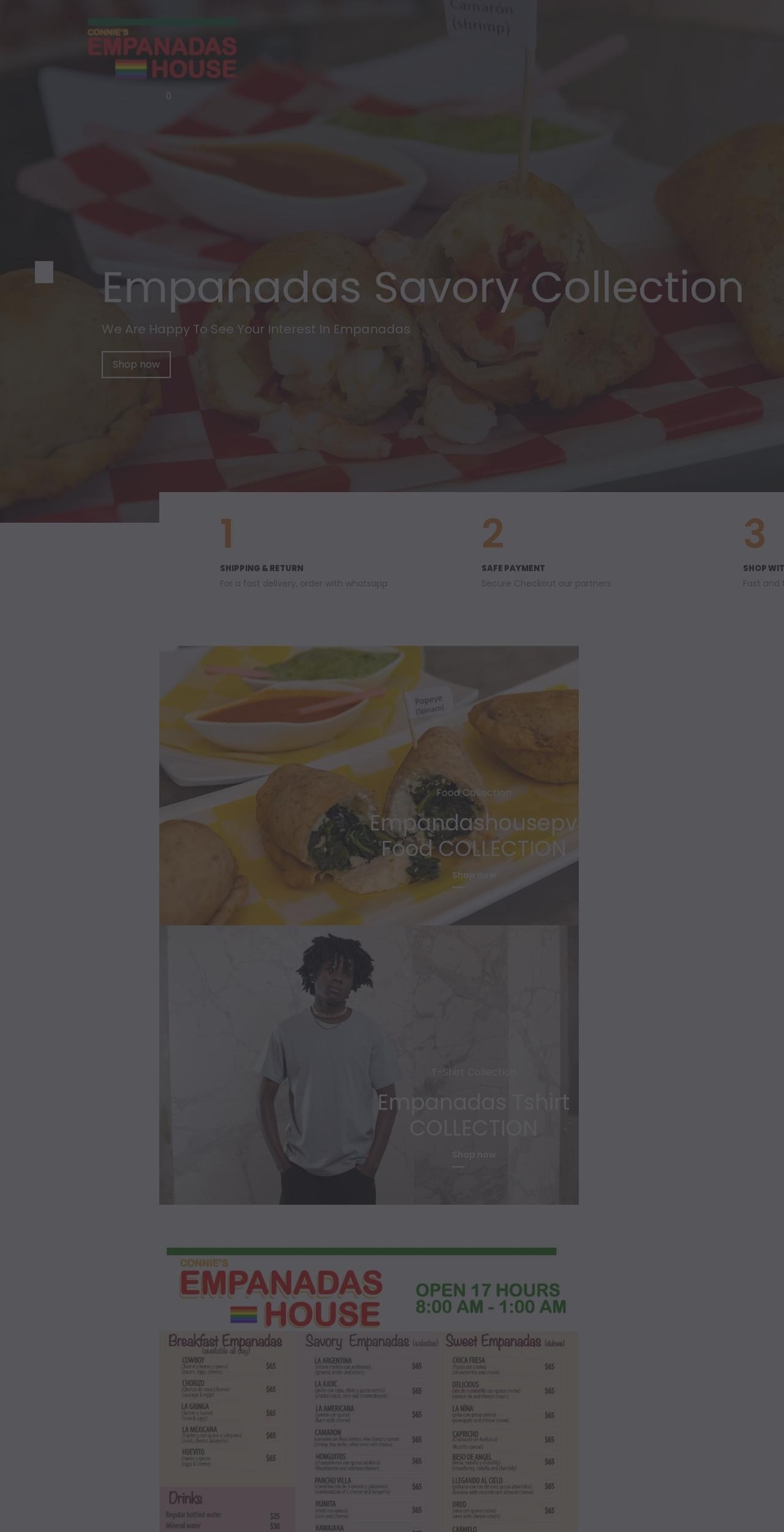 empanadashousepv.com shopify website screenshot