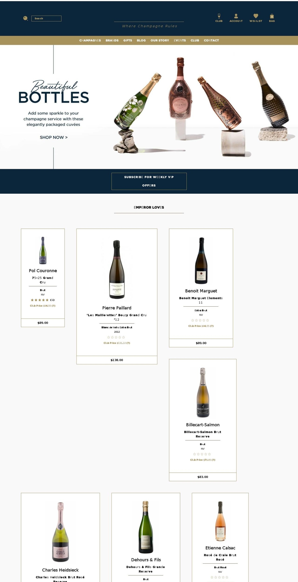 Emperor by Elkfox [Production] Shopify theme site example emperorchampagne.com.au