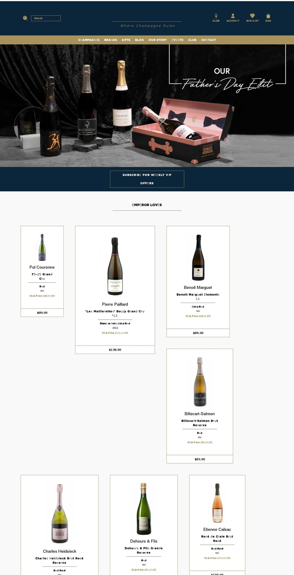 Emperor by Elkfox [Production] Shopify theme site example emperorchampagne.com