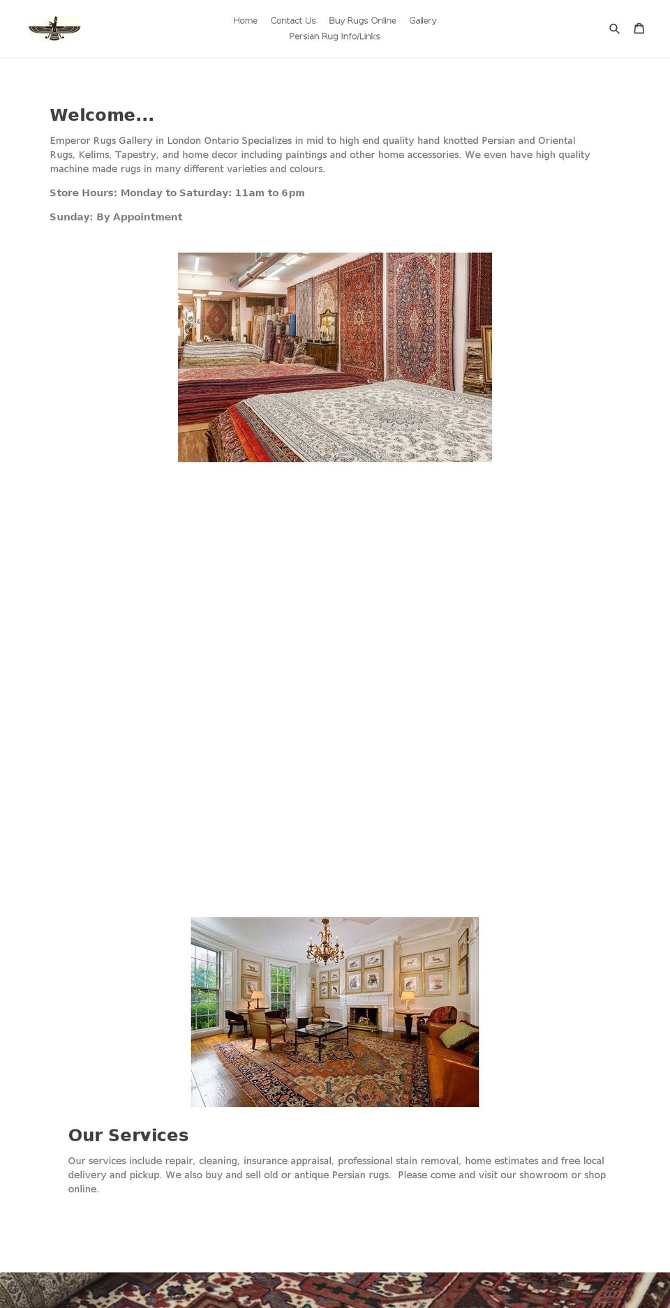 emperorrugs.com — Shopify storefront screenshot