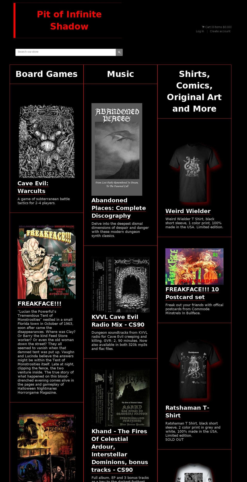 emperorsofeternalevil.com — Shopify storefront screenshot