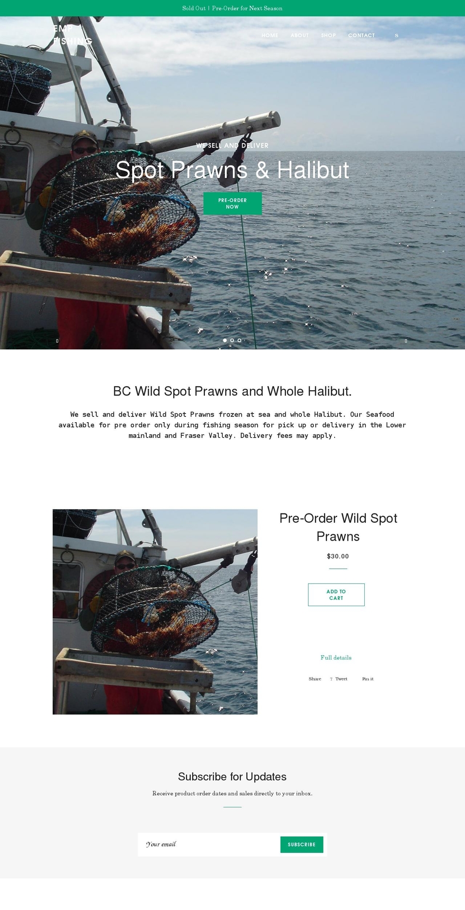 empfishing.com shopify website screenshot