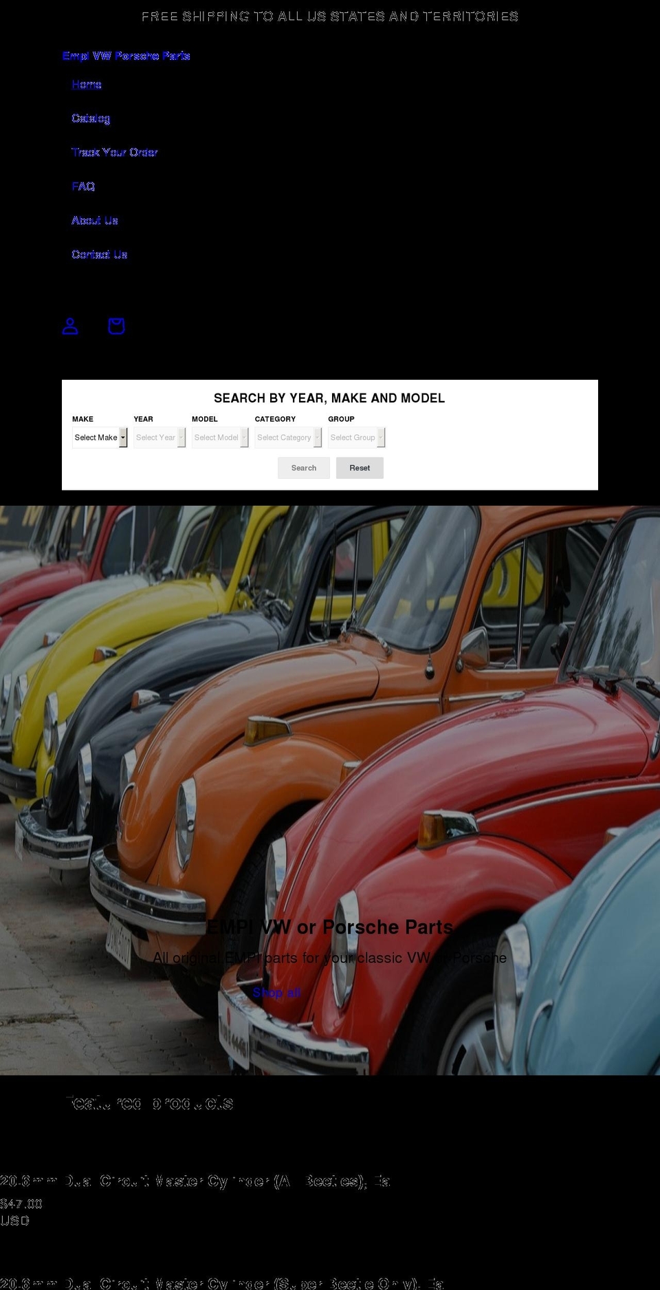 empiparts.com shopify website screenshot