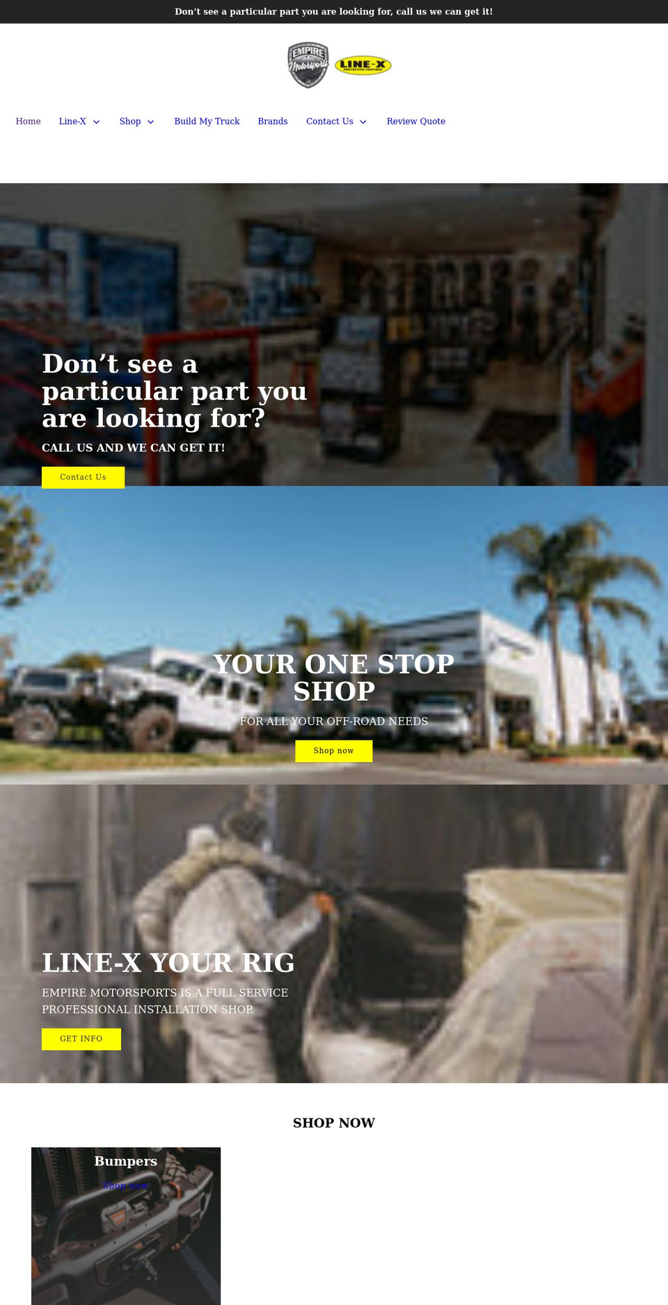 empire-motorsports.com shopify website screenshot