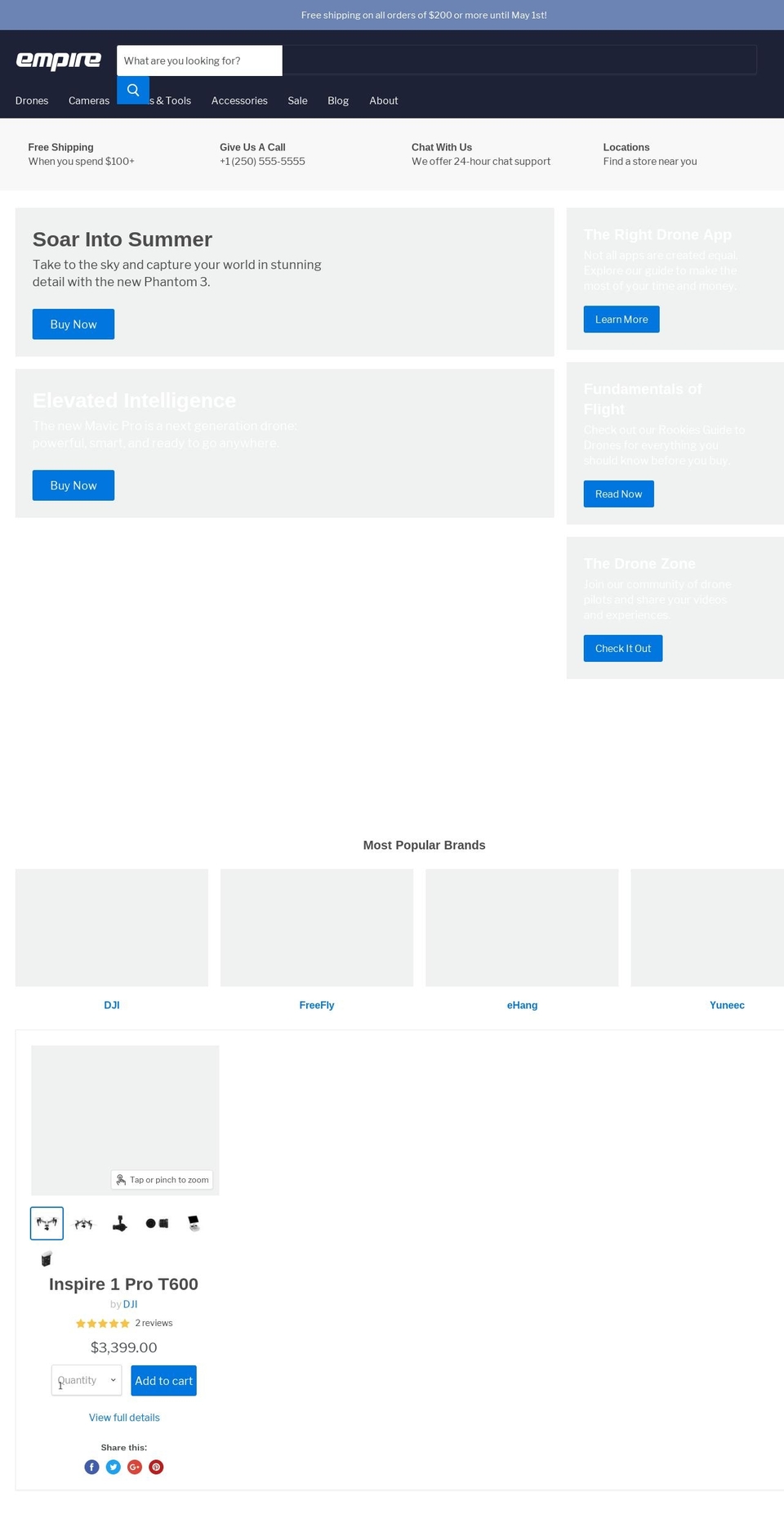 empire-theme-industrial.myshopify.com shopify website screenshot