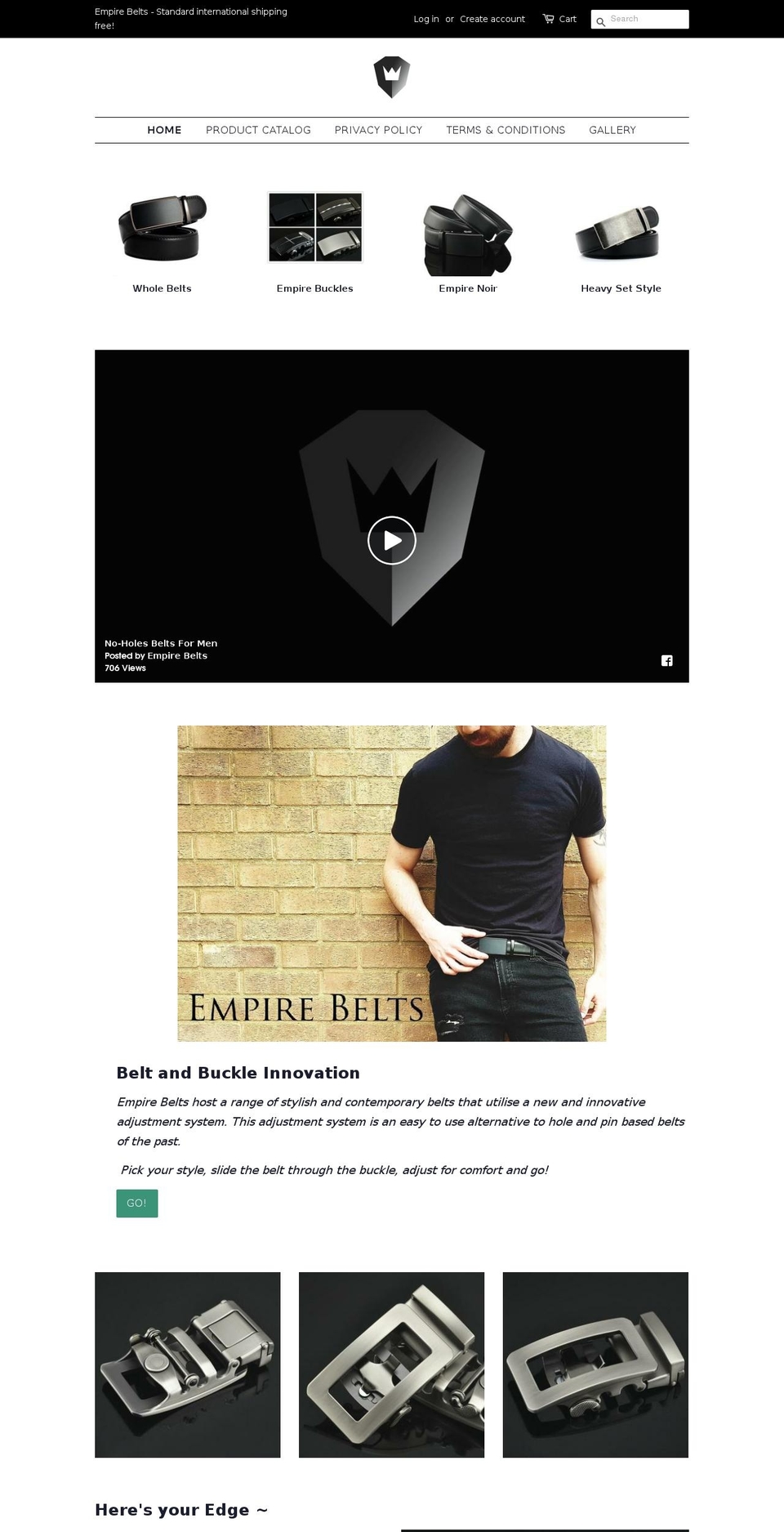 empirebelts.com shopify website screenshot