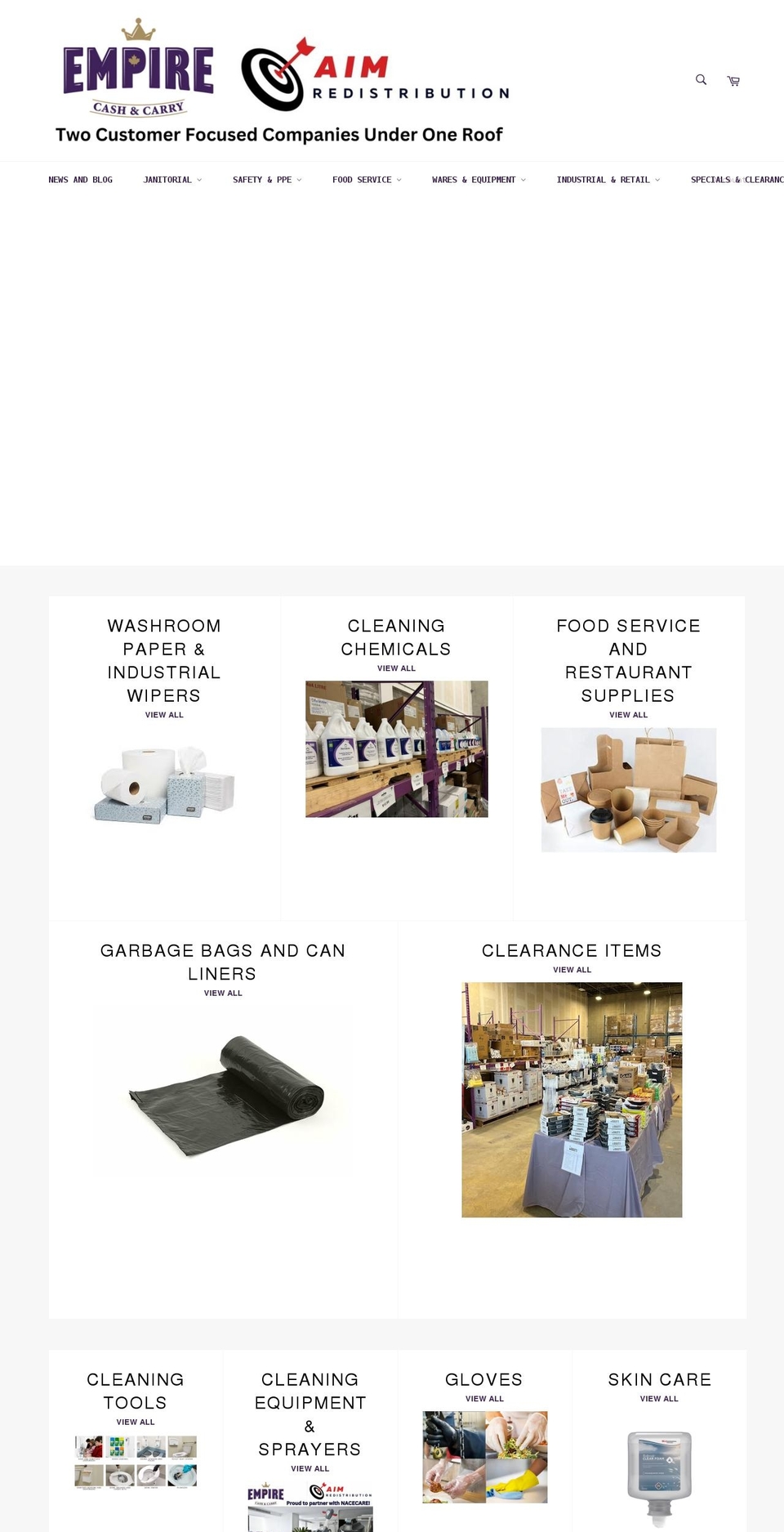 empirecashandcarry.com shopify website screenshot