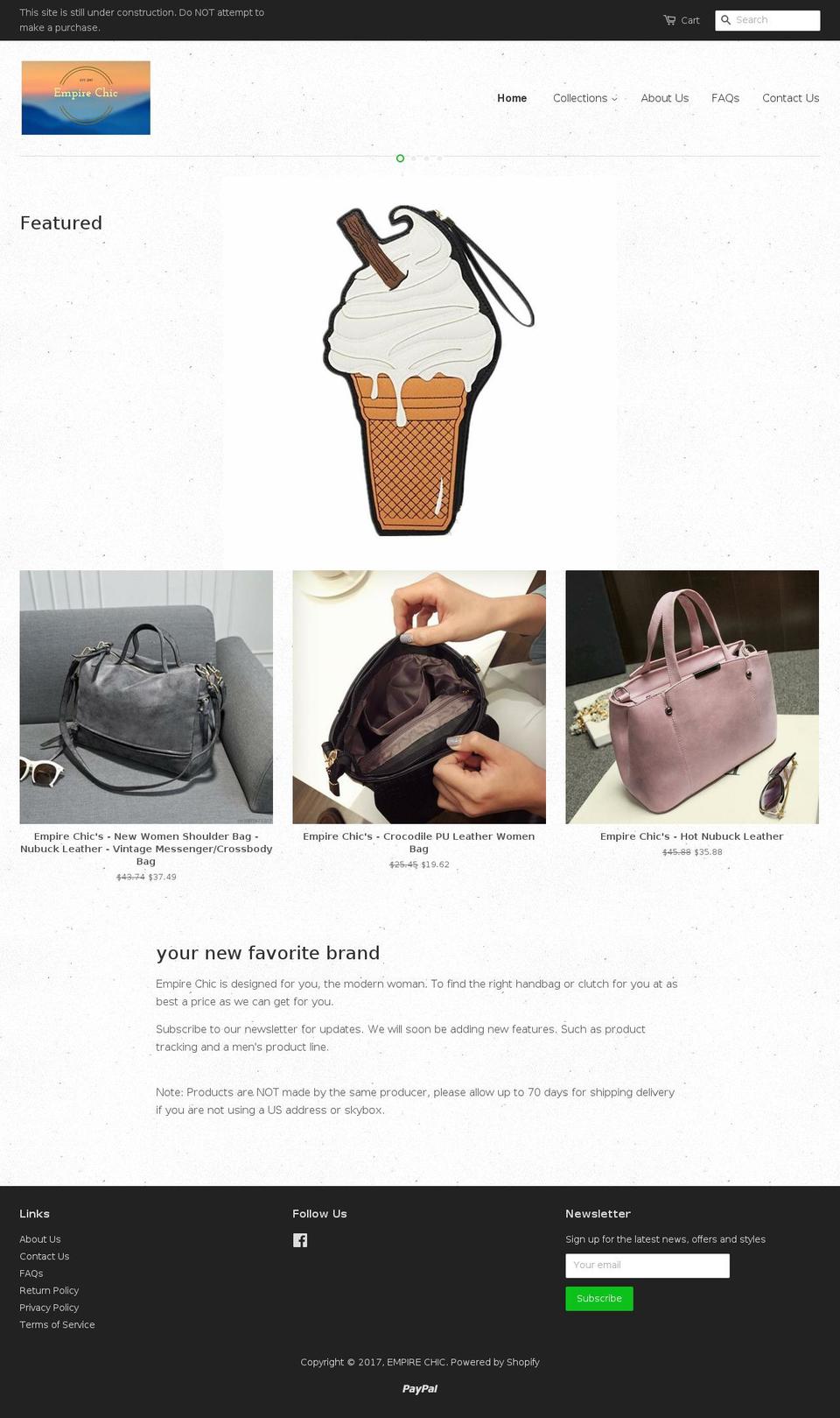 empirechic.com shopify website screenshot