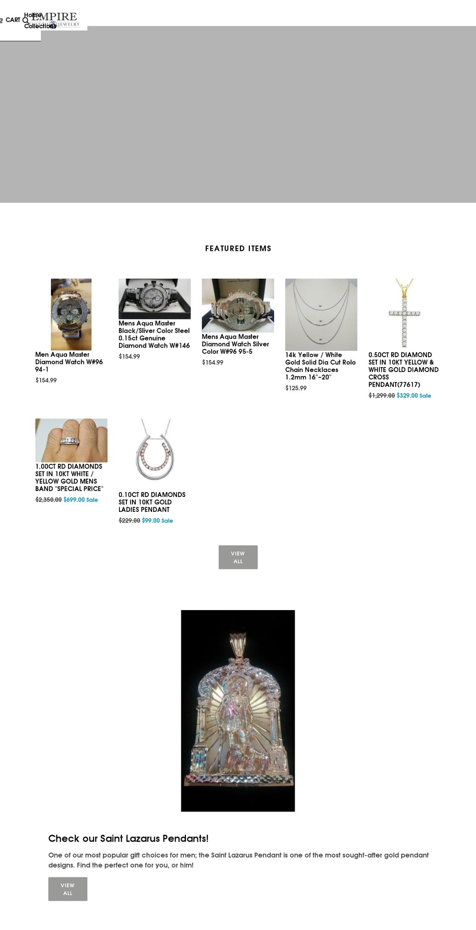 empirecustomjewelry.com shopify website screenshot