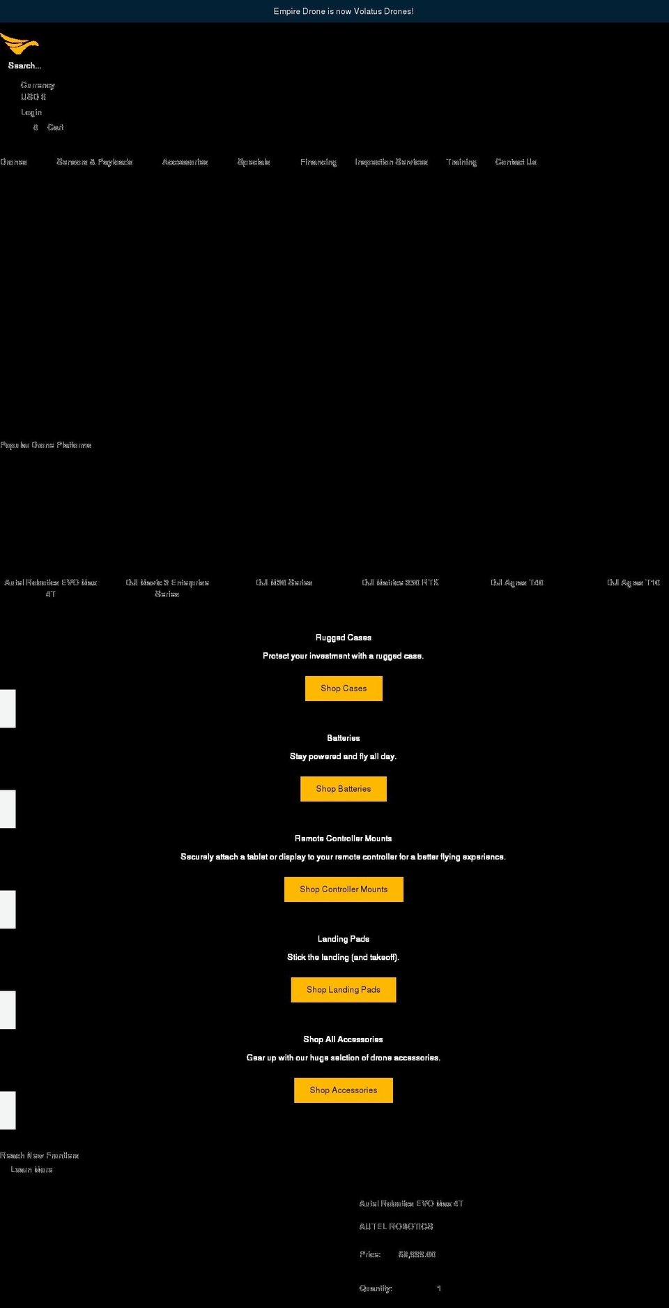 empiredroneco.com shopify website screenshot