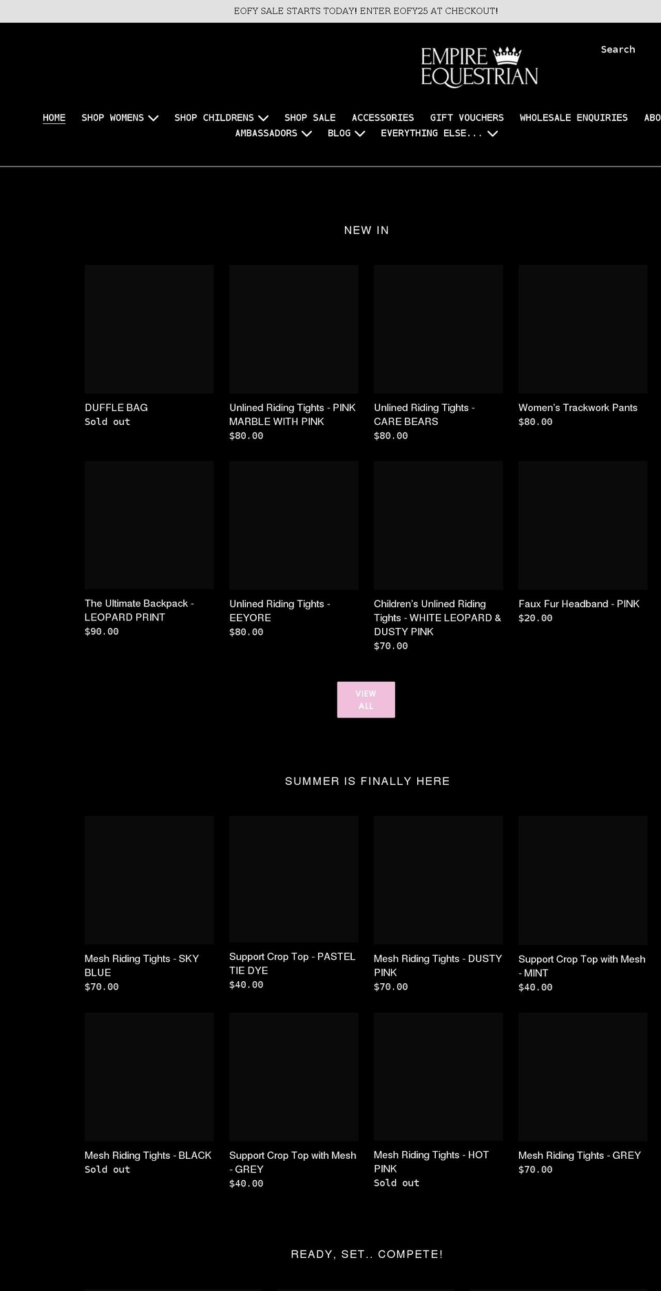 empireequestrian.com.au shopify website screenshot