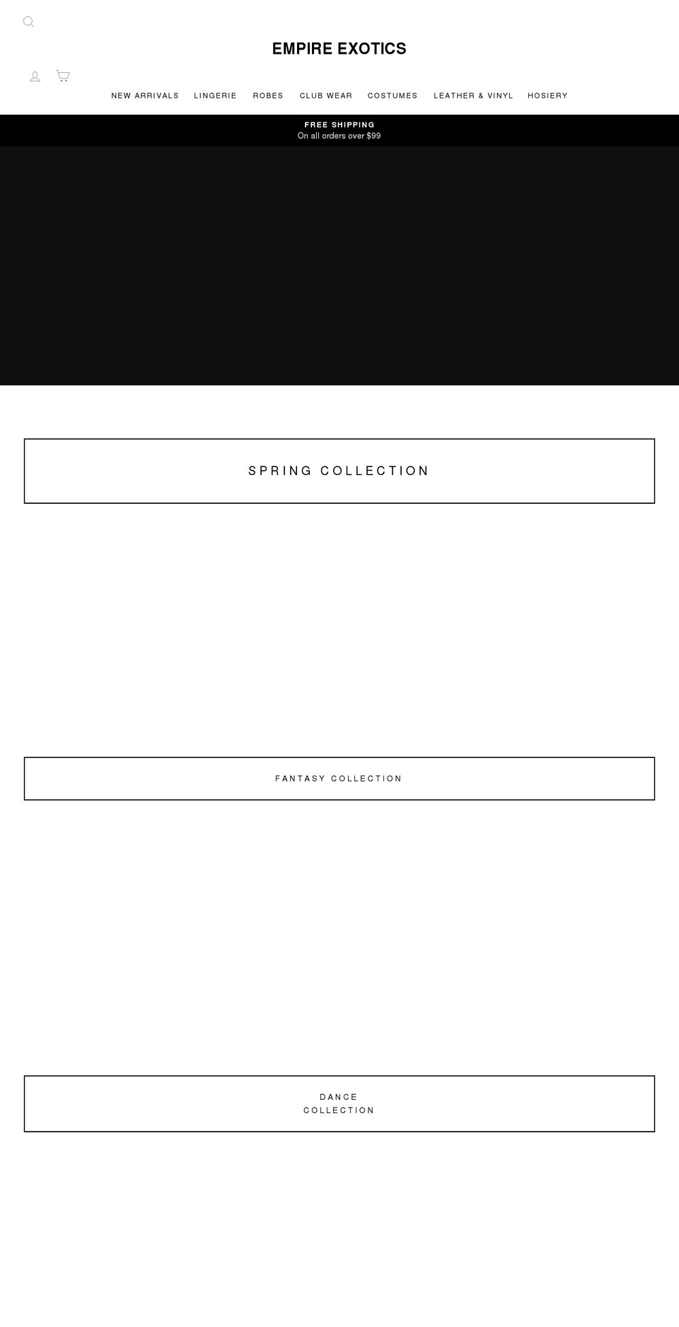 empireexotics.com shopify website screenshot