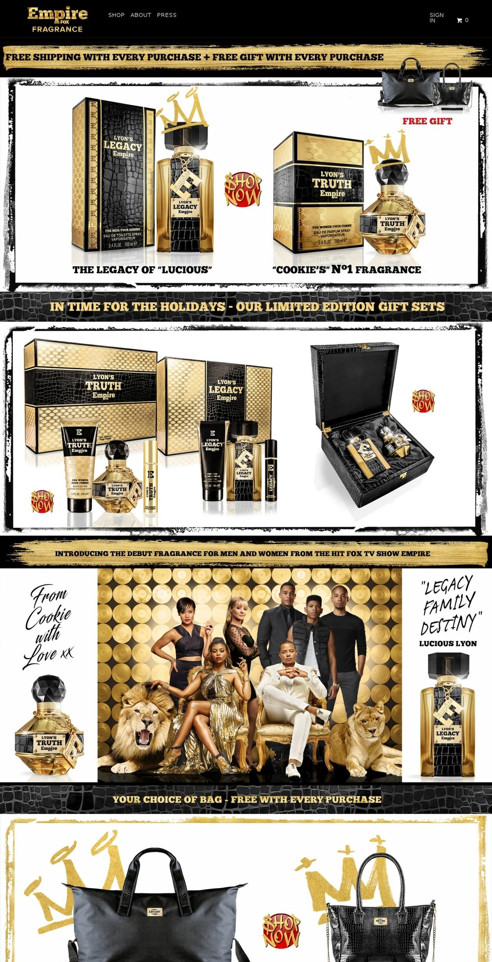 empirefragrance.com shopify website screenshot