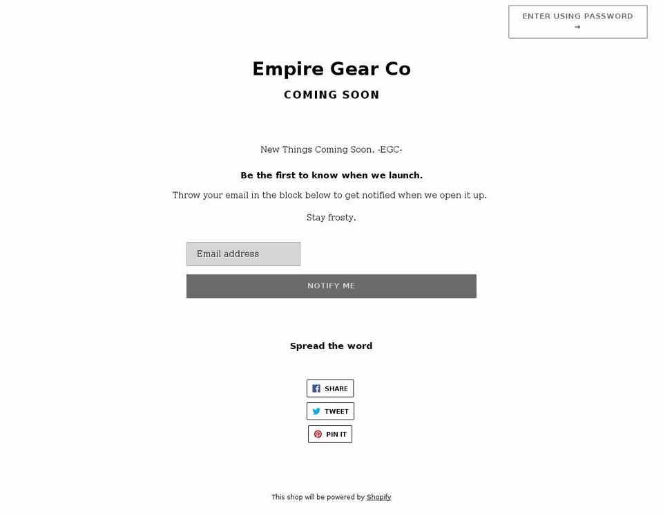 empiregearco.com shopify website screenshot