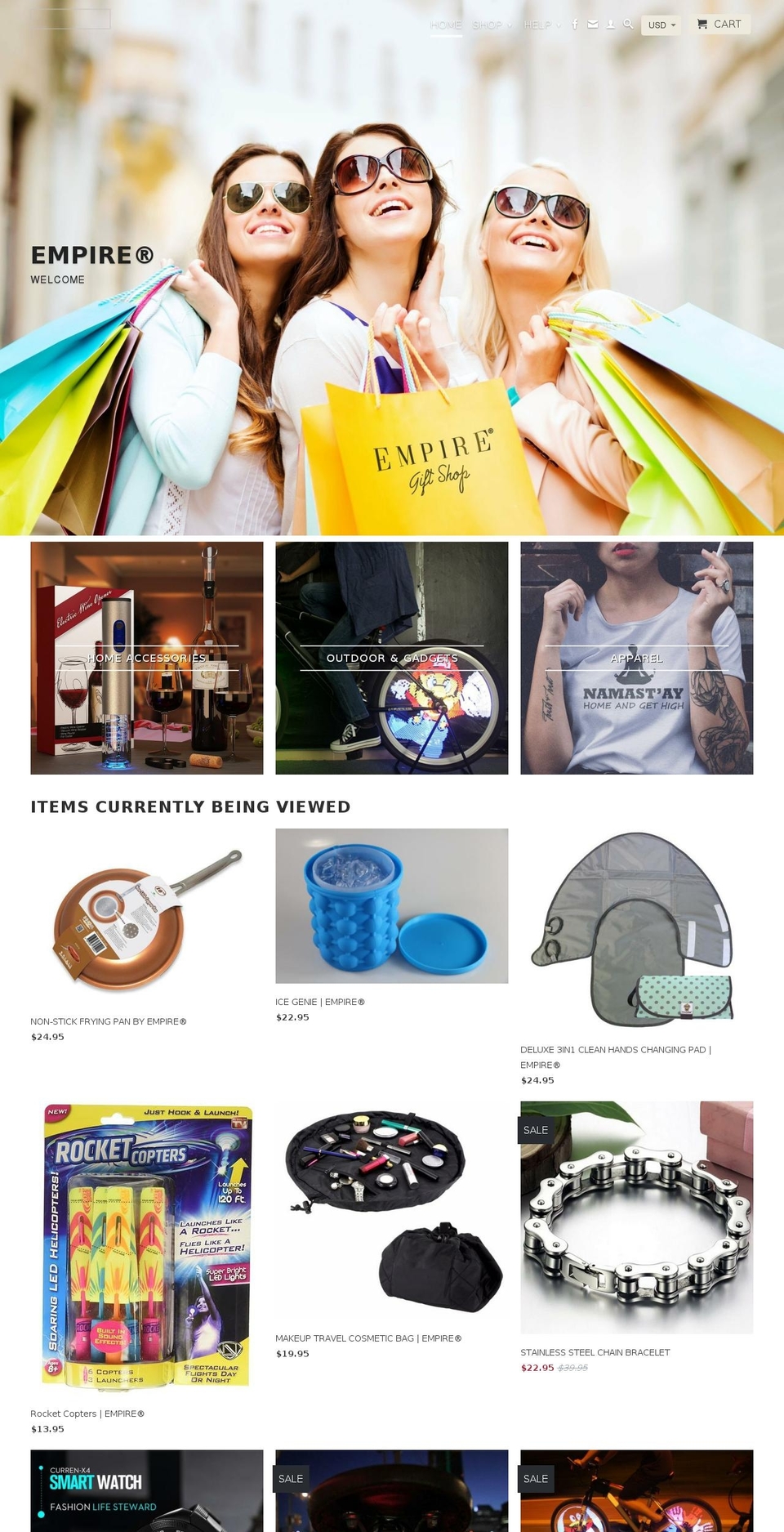 empiregiftshop.com — Shopify storefront screenshot
