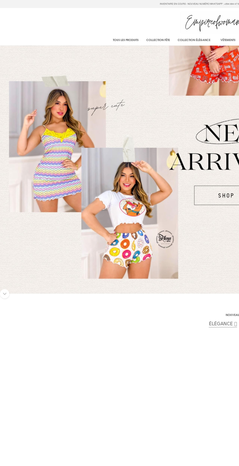 empireofwoman.com shopify website screenshot