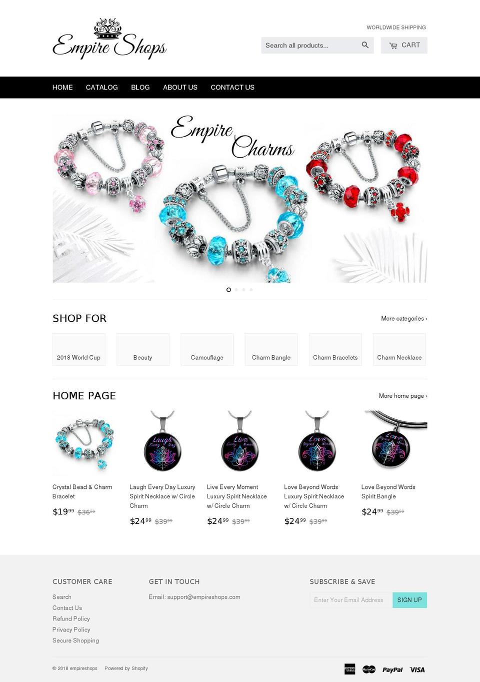 empireshops.com — Shopify storefront screenshot