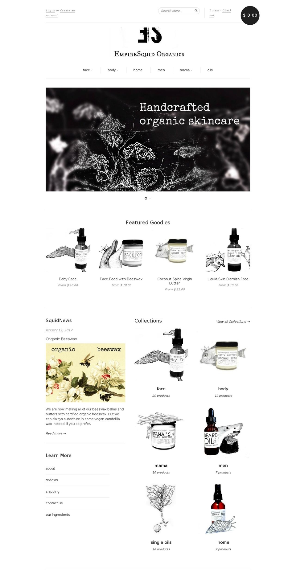 empiresquid.com shopify website screenshot