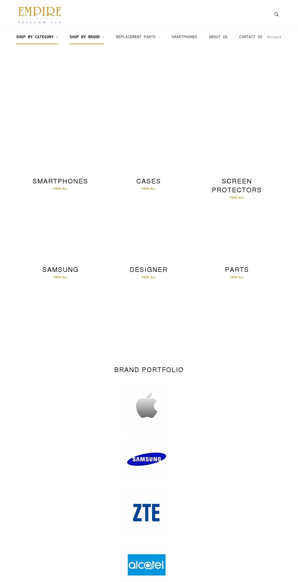 empiretelecom.net shopify website screenshot