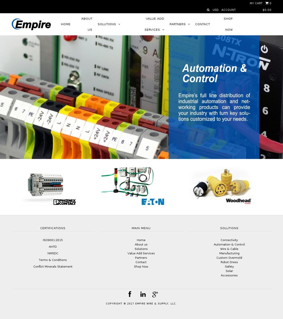 empirewc.com shopify website screenshot