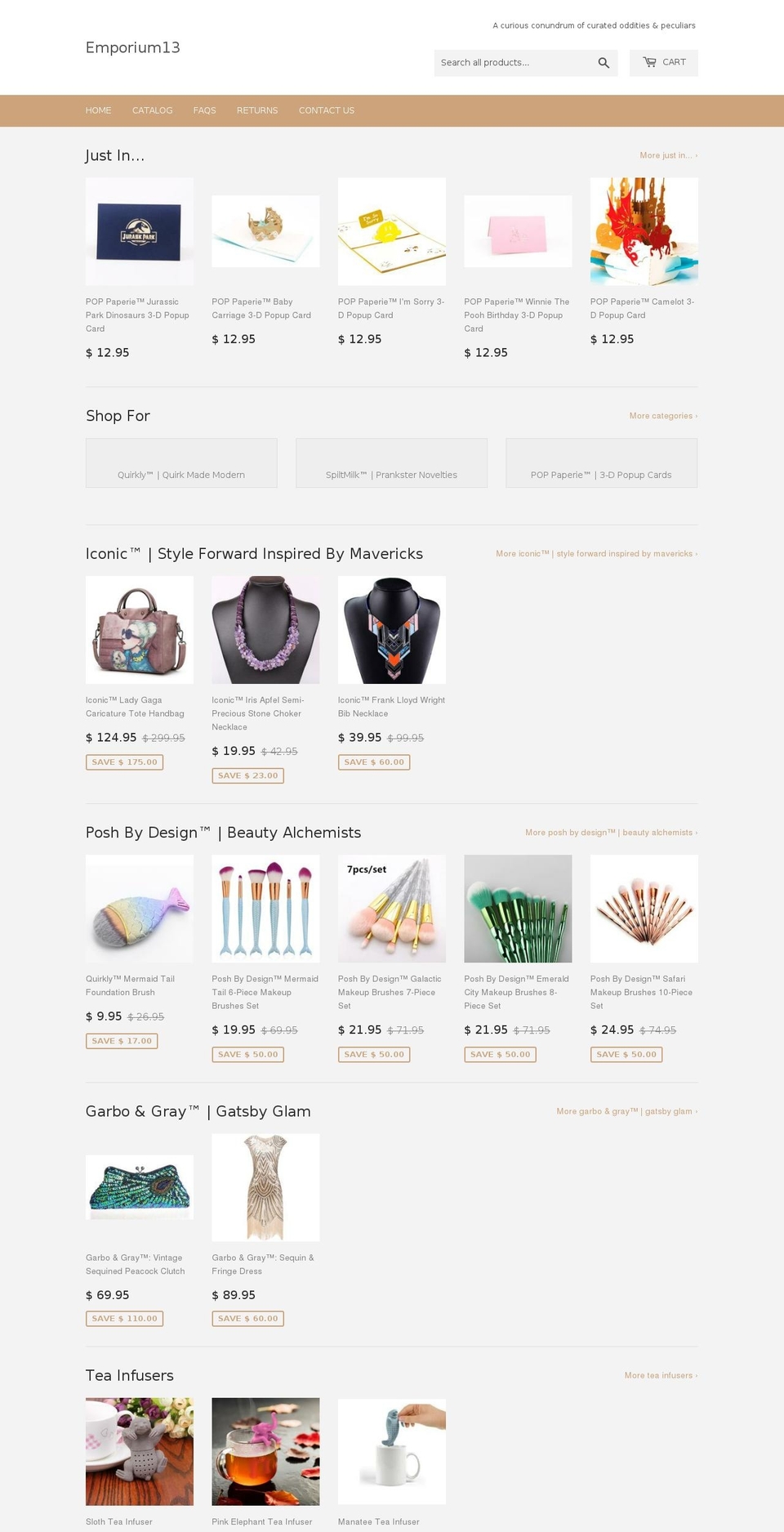 emporium13.com — Shopify storefront screenshot