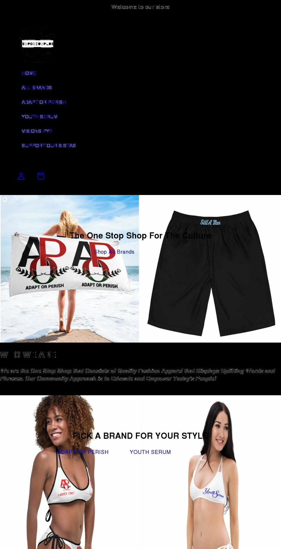 emporiumplus.org shopify website screenshot