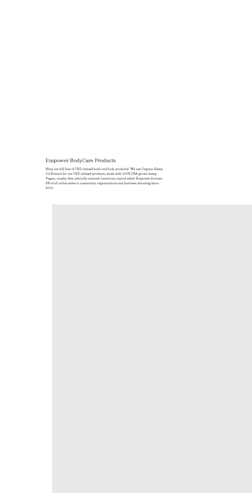empowerbodycare.com shopify website screenshot