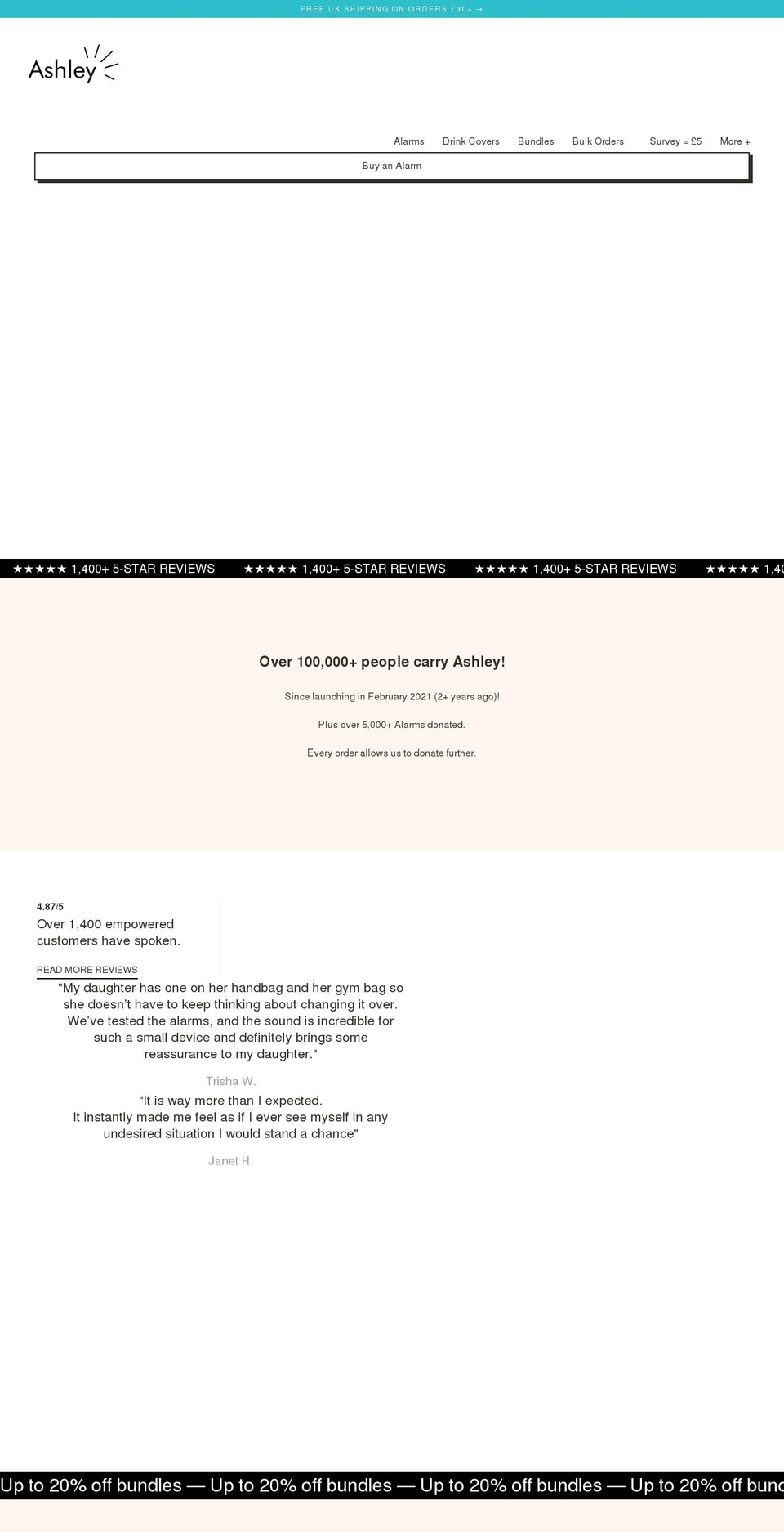 empoweredbyashley.com shopify website screenshot