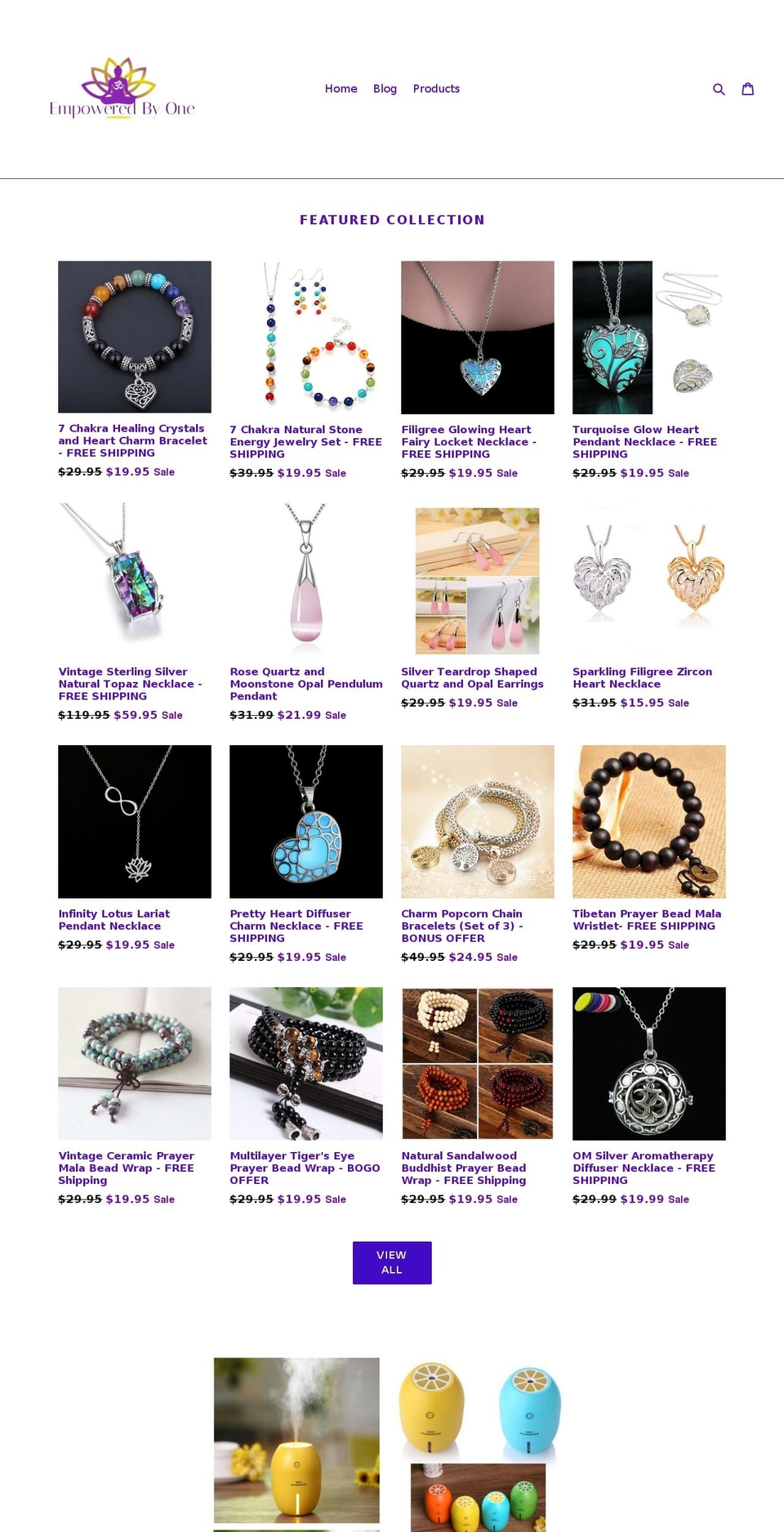 empoweredbyone.com shopify website screenshot