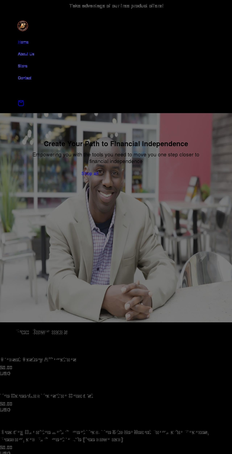 empoweredwithjarod.com shopify website screenshot