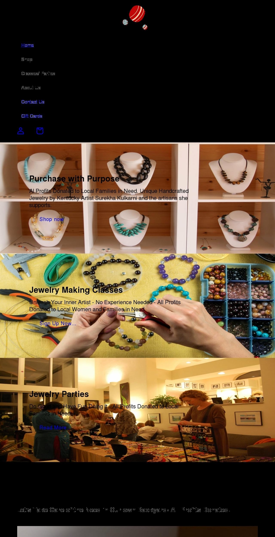 empoweringbeads.com shopify website screenshot