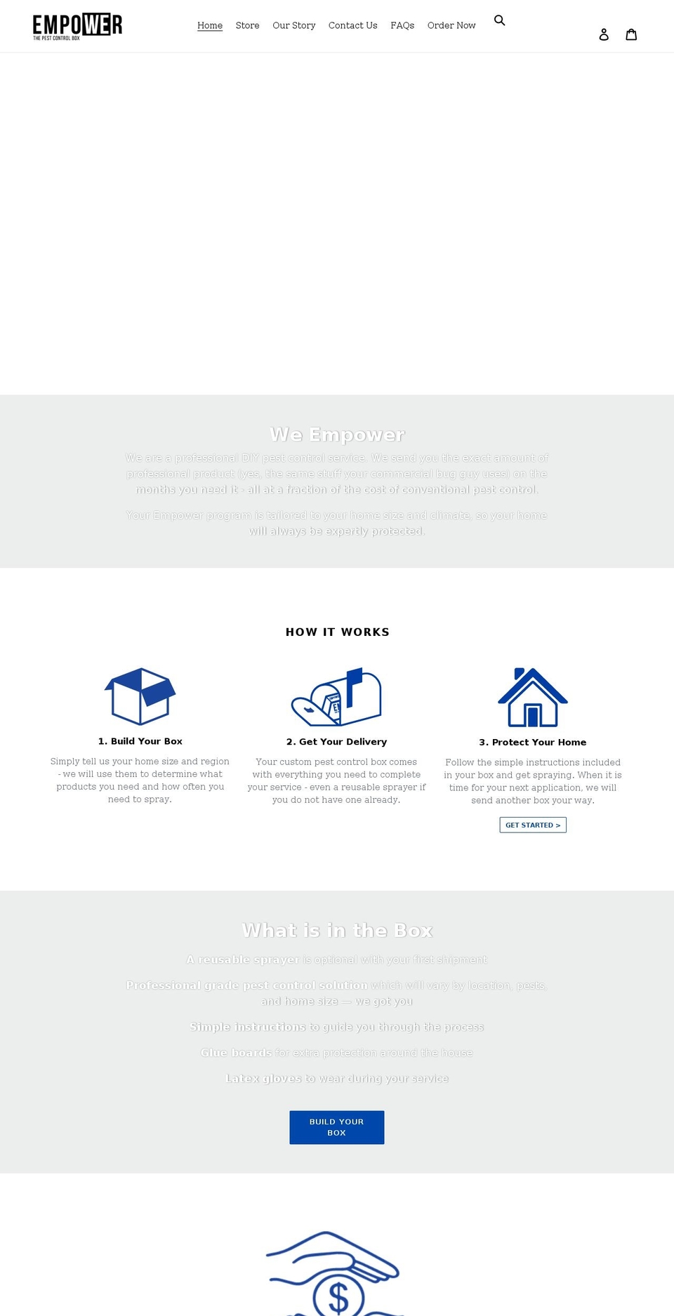 empowerpestcontrolbox.com shopify website screenshot