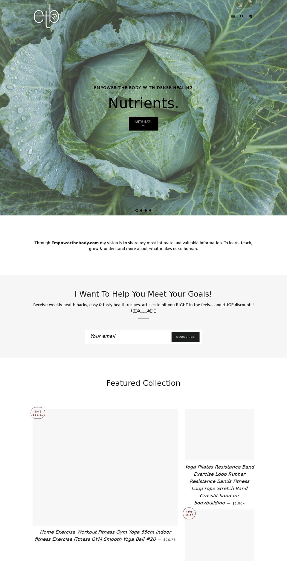 empowerthebody.com — Shopify storefront screenshot