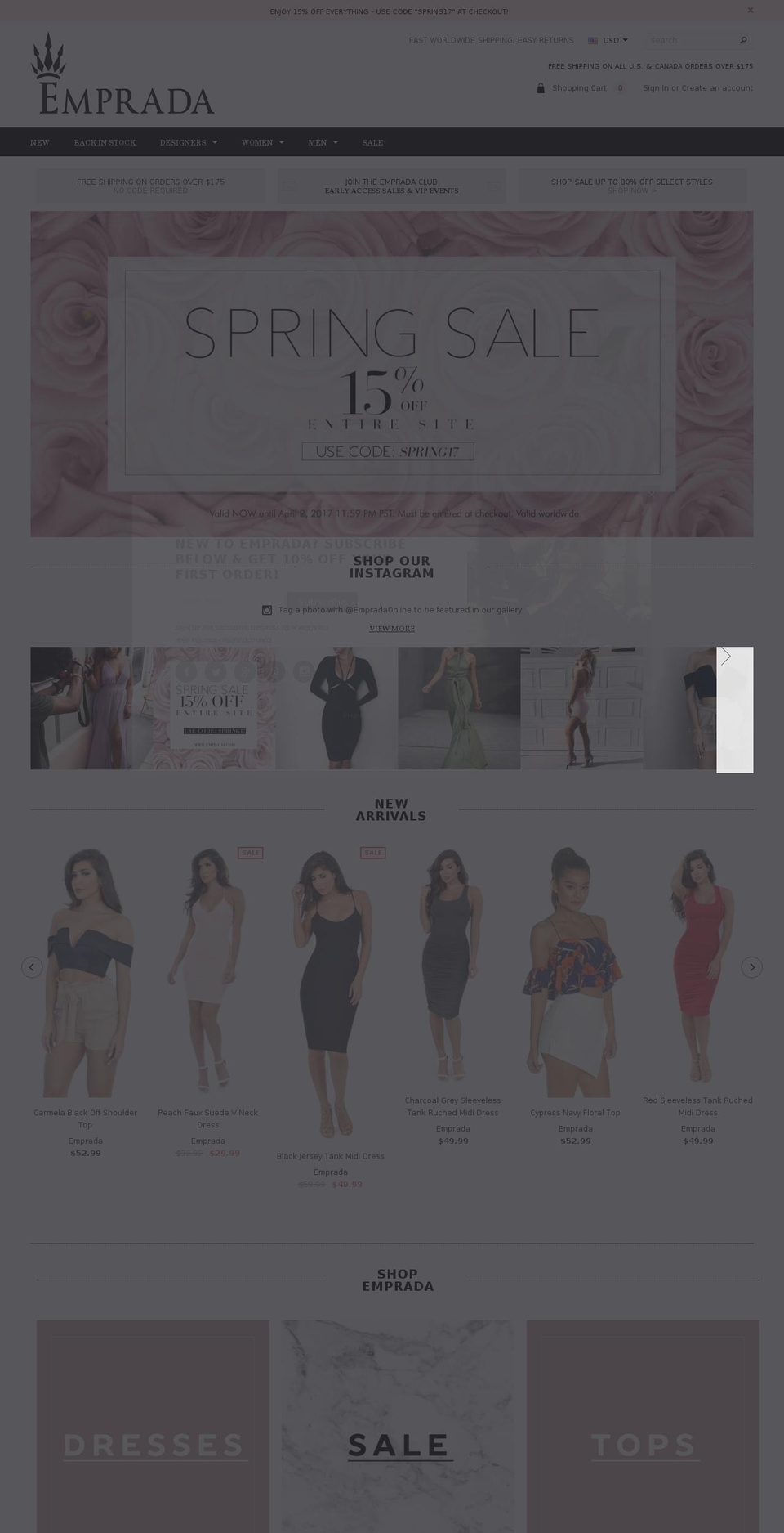 emprada.com shopify website screenshot