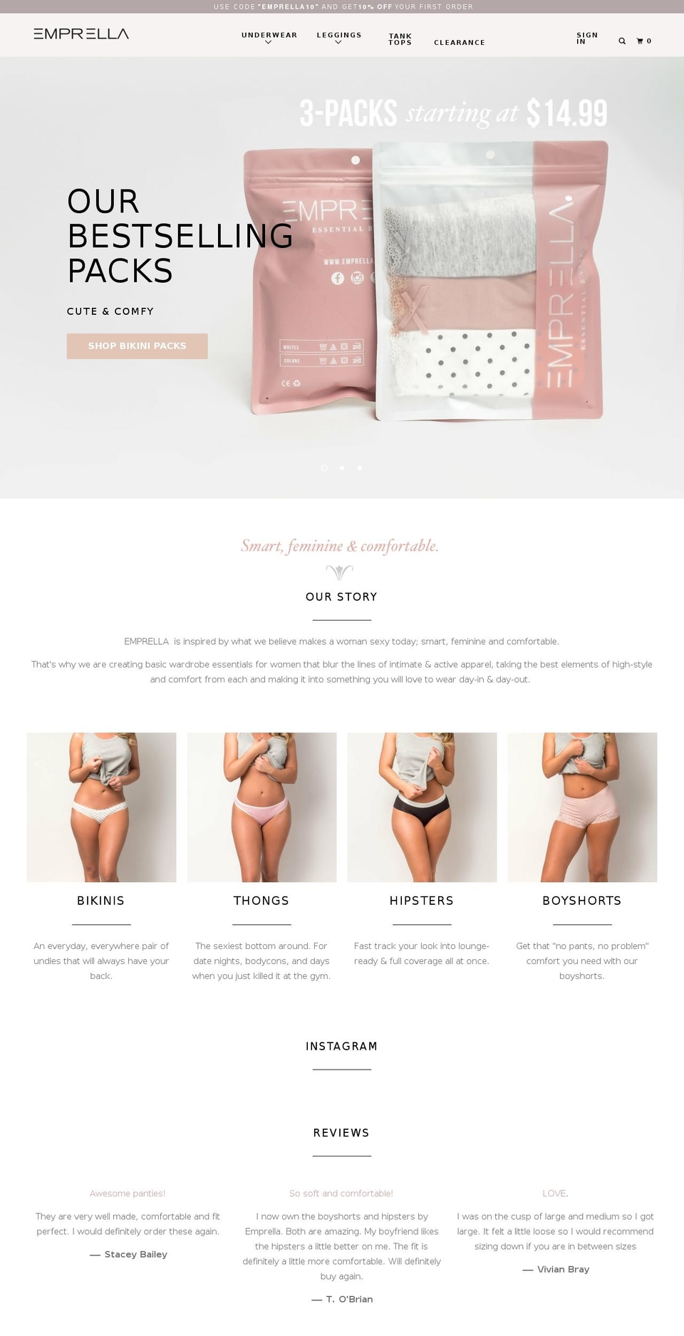 emprella.com shopify website screenshot