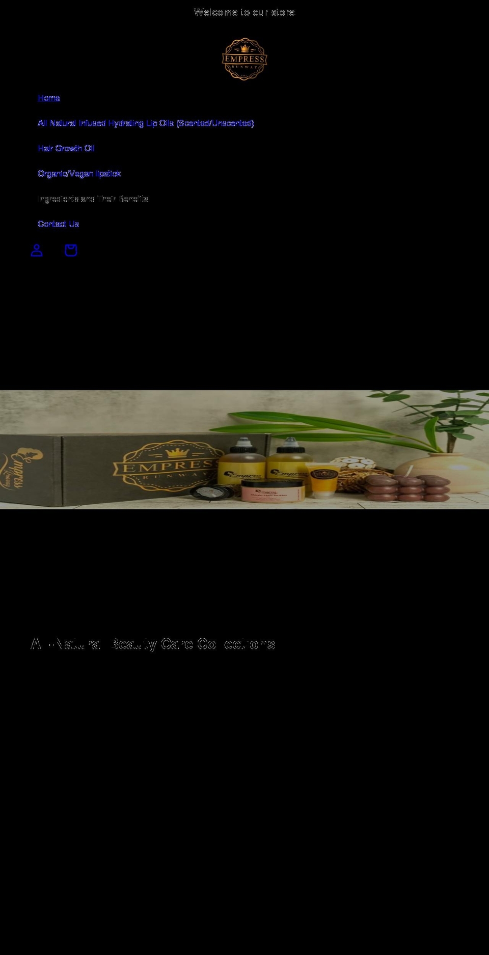 empress-runway.com shopify website screenshot