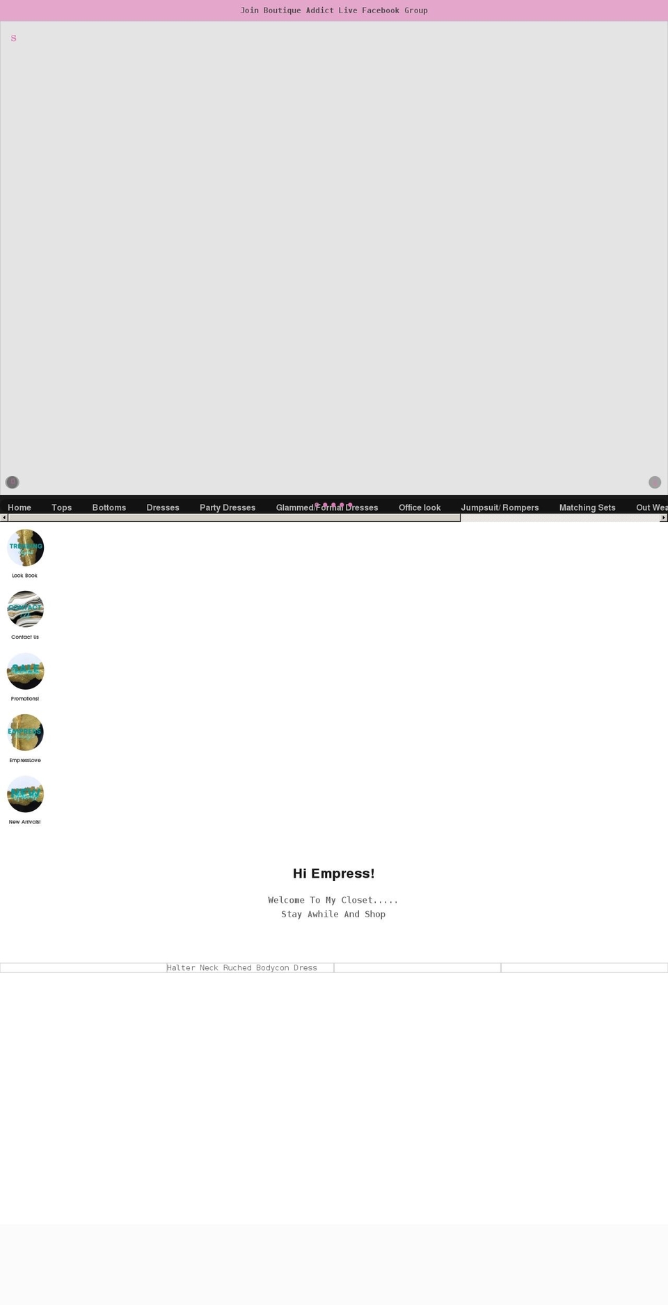 empresscloset.com shopify website screenshot