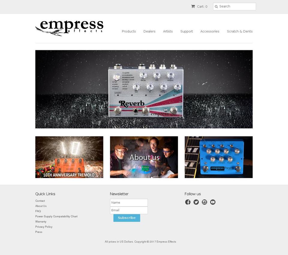 empresseffects.com shopify website screenshot